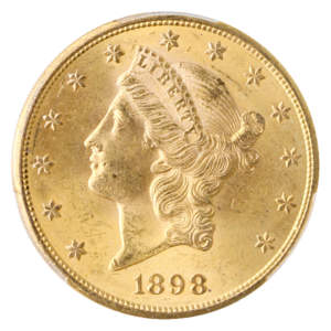 1898-S $20 Liberty PCGS MS64 CAC