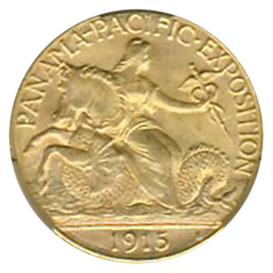 1915-S $2.50  Panama Pacific Gold Commemorative CACG MS65