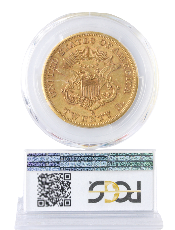 1856-S $20 Liberty PCGS AU58 CAC 1856-S $20 Liberty PCGS AU58 CAC