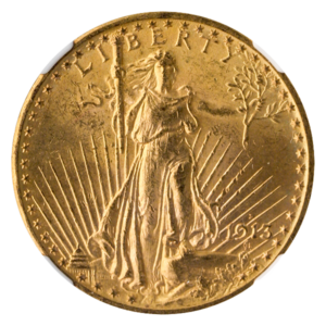 1913-D $20 Saint Gaudens NGC MS64