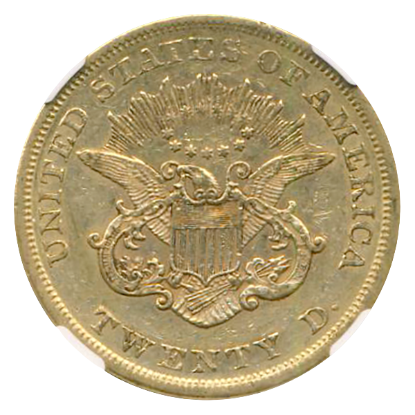1864 $20 Liberty NGC AU53 CAC 1864 $20 Liberty NGC AU53 CAC