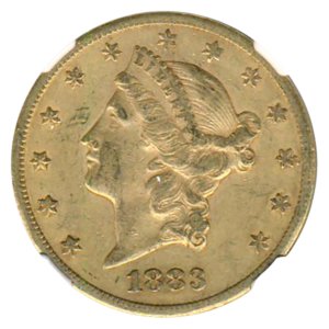 1883-CC $20 Liberty NGC AU53 CAC