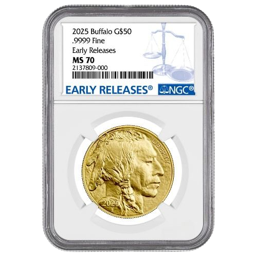 2025 1 oz Gold Buffalo NGC MS70 Early Releases