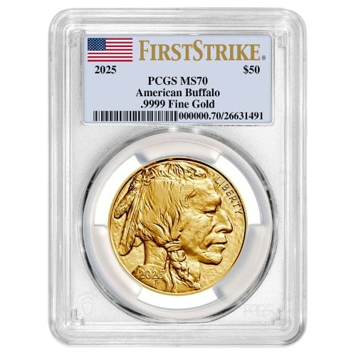 2025 1 oz Gold Buffalo PCGS MS70 First Strike