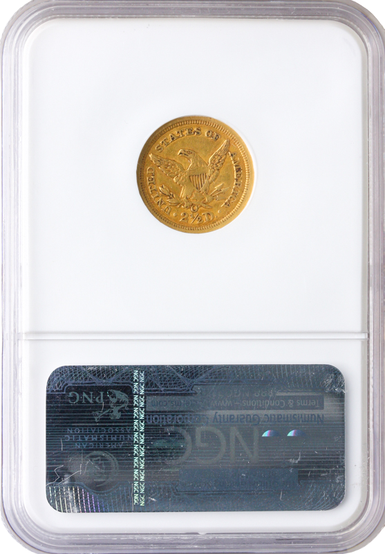 1846-O $2.50 Liberty NGC AU53 CAC 1846-O $2.50 Liberty NGC AU53 CAC