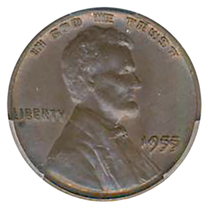 1955 Double Die Lincoln Cent PCGS MS64 BN CAC