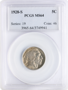 1928-S Buffalo Nickel PCGS MS64