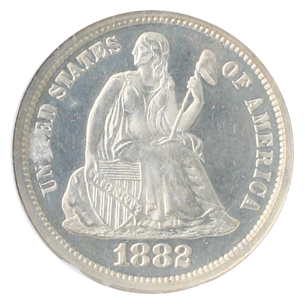 1882 Seated Liberty Dime NGC PR66 Cameo