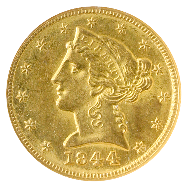 1844-C $5 Liberty NGC MS62