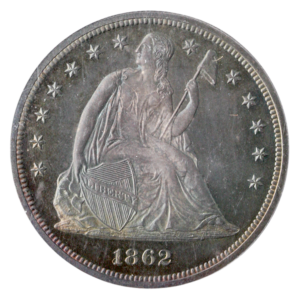 1862 Seated Liberty $1 NGC PR64