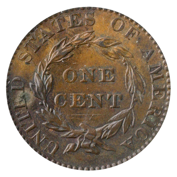 1821 Coronet Head Large Cent PCGS AU58