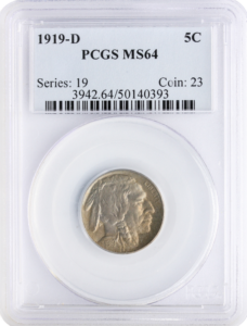 1919-D Buffalo Nickel PCGS MS64