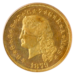 1879 $4 Flowing Hair Stella PCGS PR63 CAC