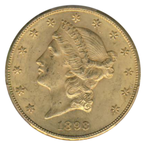 1893-CC $20 Liberty PCGS MS61 CAC