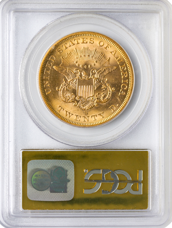 1856-S $20 Liberty SSCA PCGS MS61