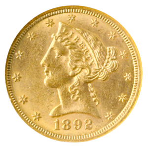 1892-CC $5 Liberty NGC MS62 CAC