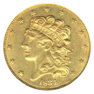 1834 $5 Classic Head PCGS MS61