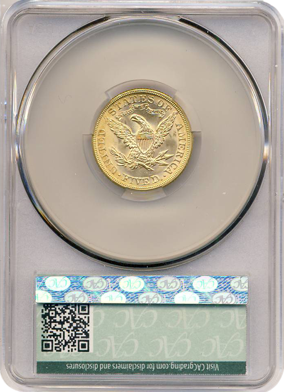 1882 $5 Liberty CACG MS66
