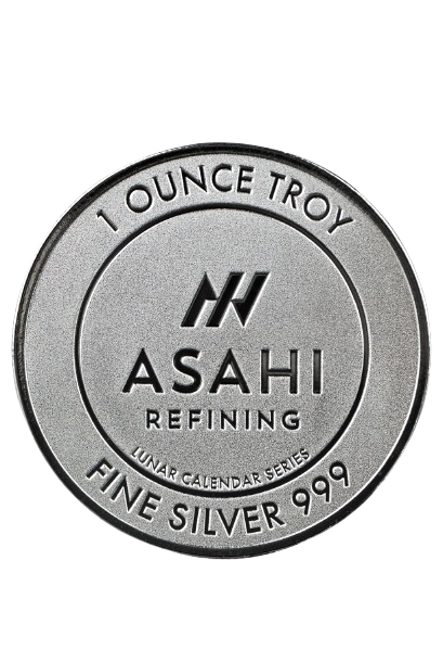 1 oz Silver Asahi Round Lunar Snake