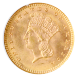 1859 Gold $1 Type 3 NGC MS65