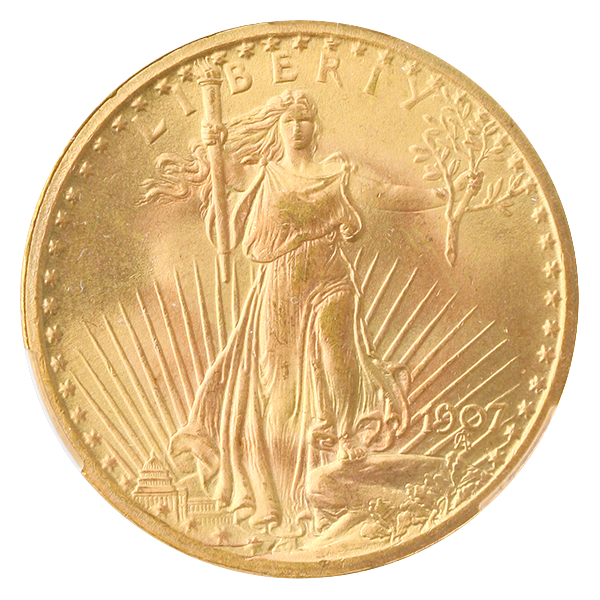 1907 $20 Saint Gaudens CACG MS66