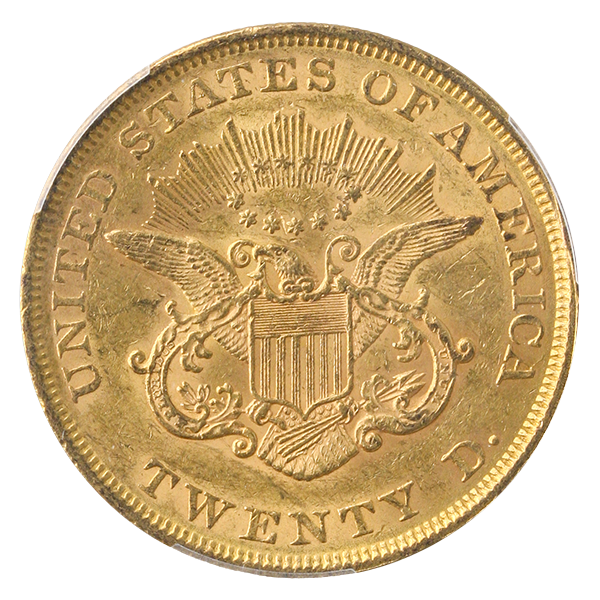 1851 $20 Liberty PCGS AU58