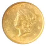 1851-O $1 Gold NGC MS63