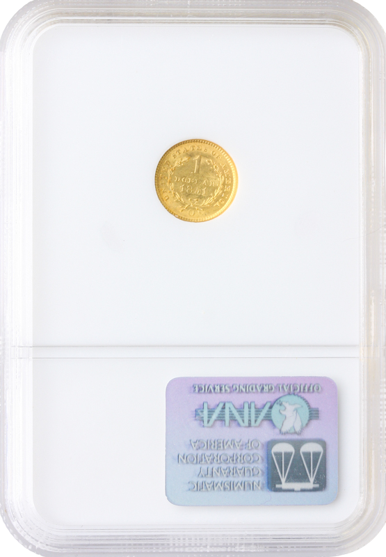 1851-O $1 Gold NGC MS63