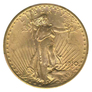 1910-S $20 Saint Gaudens PCGS MS63 CAC