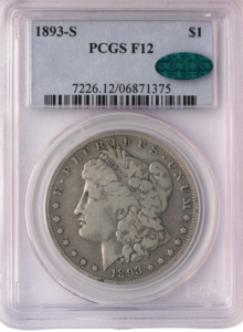 1893-S Morgan $1 PCGS F12 CAC