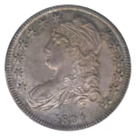 1834 Capped Bust Half Dollar Small Date Small Letters PCGS MS66 CAC
