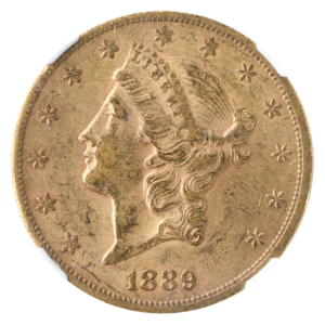 1889-CC $20 Liberty NGC AU55 CAC