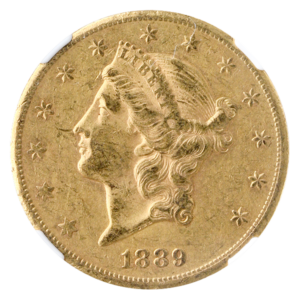 1889-CC $20 Liberty NGC AU50 CAC