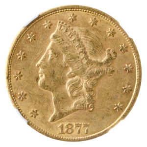 1877-CC $20 Liberty NGC AU53 CAC