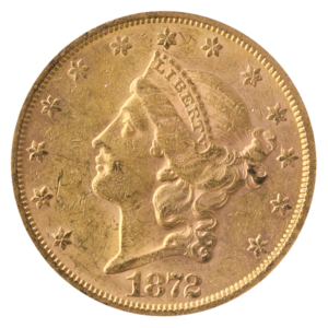 1872-S $20 Liberty PCGS AU53 CAC