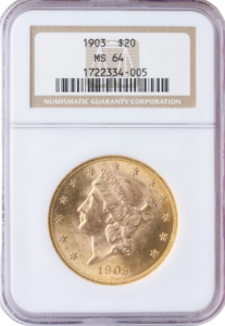 1903 $20 Liberty NGC MS64