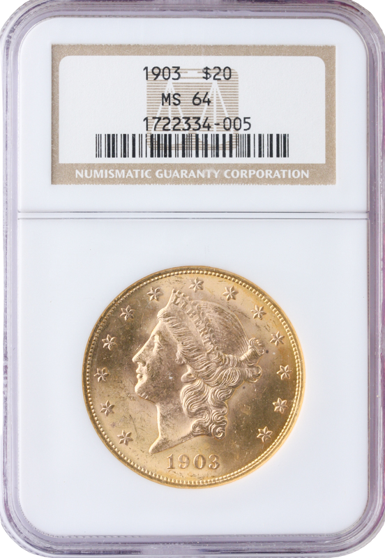 1903 $20 Liberty NGC MS64