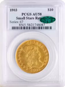 1803 $10 Draped Bust Small Stars Reverse PCGS AU58 CAC