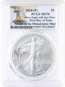 2024-P 1 oz Silver Eagle with Star Privy PCGS MS70