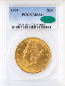 1904 $20 Liberty PCGS MS64 CAC +