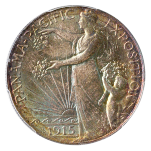 1915-S Panama Pacific 50c Silver Commemorative PCGS MS67 CAC