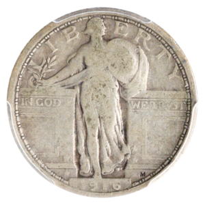1916 Standing Liberty Quarter PCGS F12 CAC