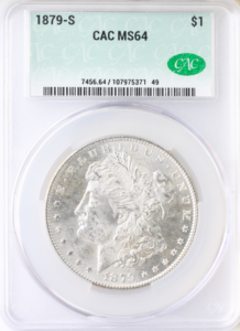 1879-S Morgan $1 CACG MS64