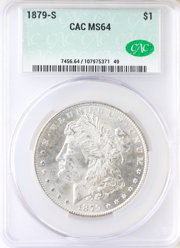 1879-S Morgan $1 CACG MS64