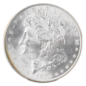1884 $1 Morgan CACG MS62