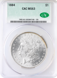 1884 $1 Morgan CACG MS63