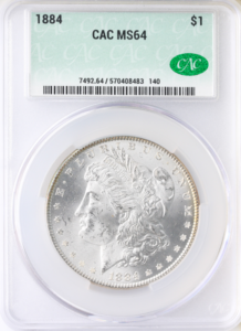 1884 $1 Morgan CACG MS64