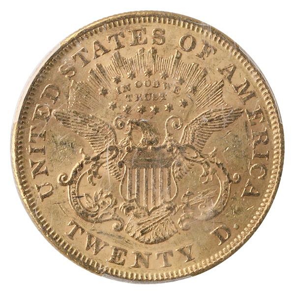 1874 $20 Liberty PCGS AU58