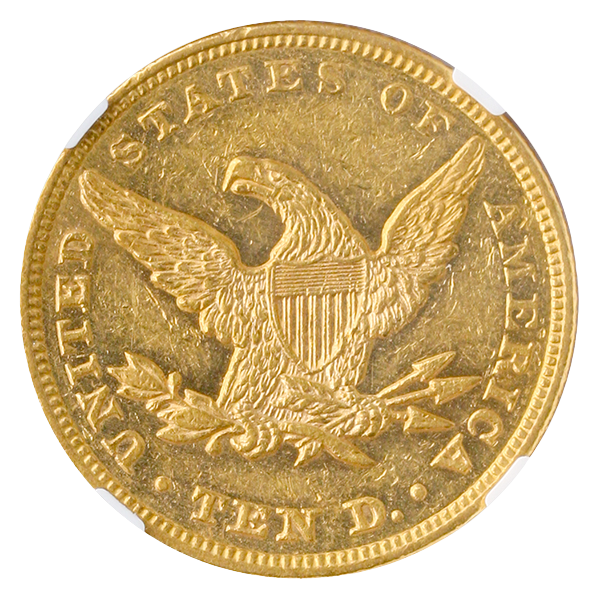 1861 $10 LIBERTY NGC MS60