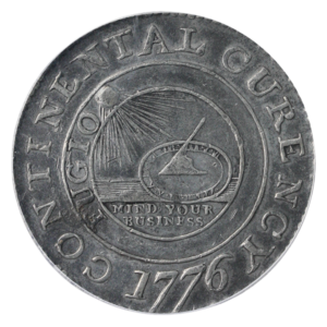 1776 $1 Continental Curency PCGS AU53 CAC